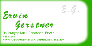 ervin gerstner business card